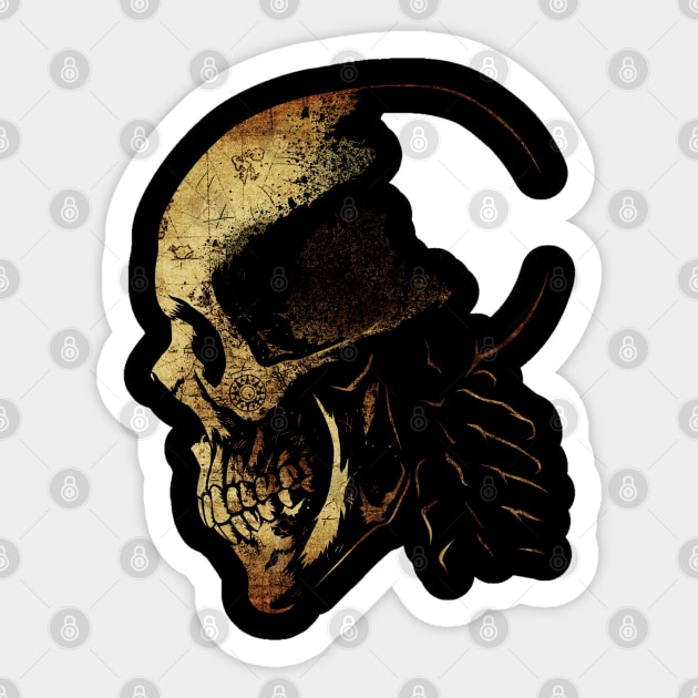 Skull Map Sticker by albertocubatas